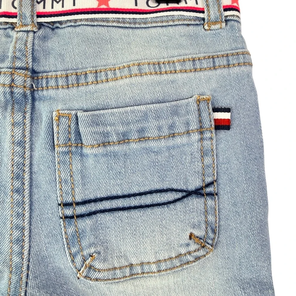 Tommy Hilfiger Girls 3T Sullivan Wash Denim Shorts‎ with Logo Belt TGMDC03V